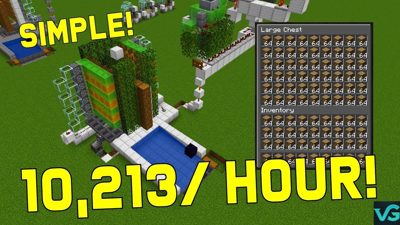 I build a massive Tree Farm in Minecraft - YouTube