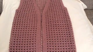 2018 Tığ işi Yelek Yapılışı