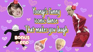Yoongi's funny moments \& his iconic dance 😂😂with Bonus part #bts #btsfunnymoments #suga