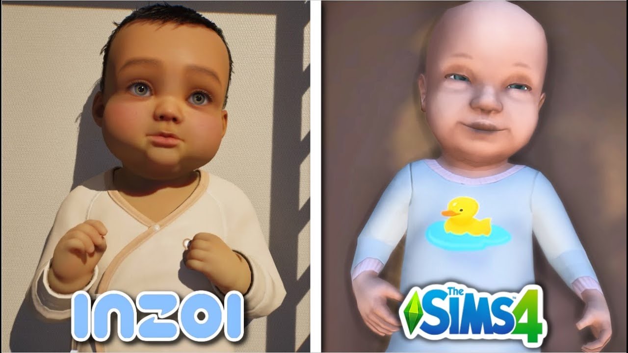 InZOI против Sims 4 - Малыш