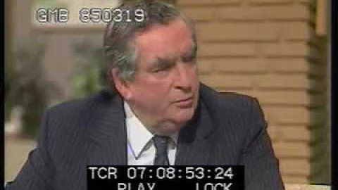 Denis Healey on British economy 1985