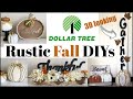 Easy 5 Minute DIY Fall Decor Ideas \ Rustic Fall Dollar Tree DIY Home Decor