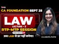CA Foundation | RTP MTP session | Aab Law ka dar khatam | Law Lecture 2 CA Ankita Patni