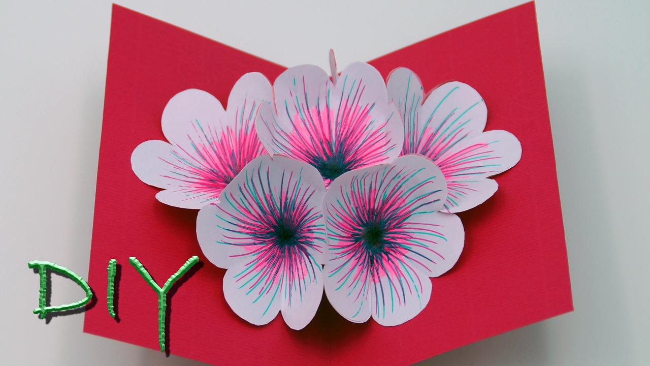 basteln mit Papier: Pop Up Karten selber basteln - DIY ...