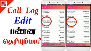 Best Call Log Editing Application |Tamil