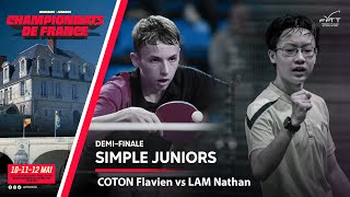 COTON Flavien vs LAM Nathan | 1/2 | FRANCE JUNIORS 2024