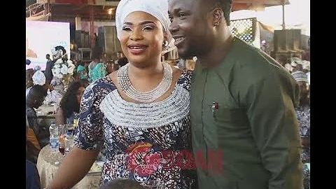 Check-Out Laide Bakare's Gorgeous Dress As She Greet Her Colleague At Yomi Fabiyi's Mum's Burial