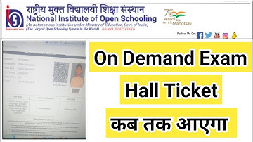 Nios ODE Hall Ticket Download | Task Is Helping (NIOS) #nios #short #exam #apr #ex #ode