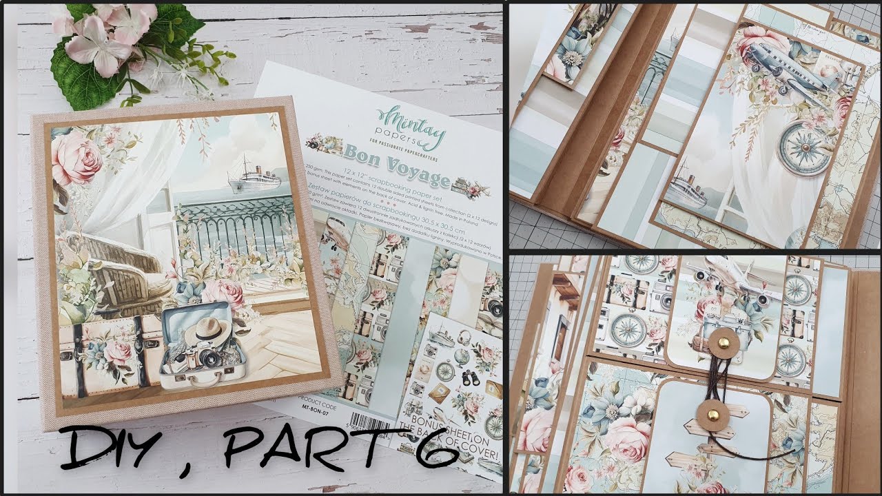 Photo album with photos - scrapbooking 📷 Mintay - Bon Voyage 😊fifth page of the album 📷 DIY tutorial