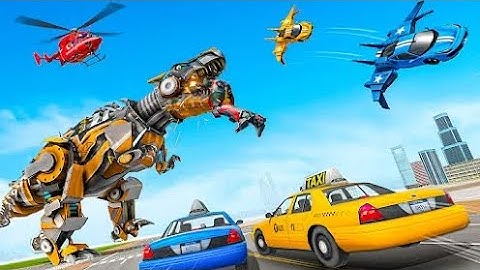 Flying Taxi Robot Car Part-1 | Rescue City Flying Robot Android GamePlay | By Game Crazy