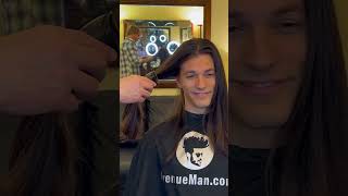 Transformational haircut by Sergio Slavnov | #shorts #menshaircut #longhaircuts #hairstyles