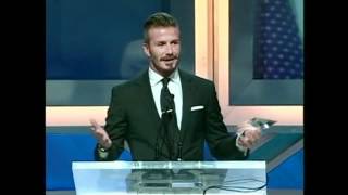 "David Beckham Honored" at "Charity Gala"