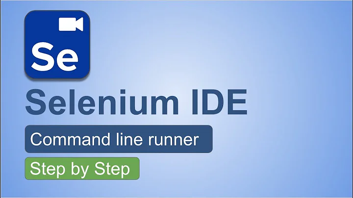 Selenium IDE with Command Line Runner