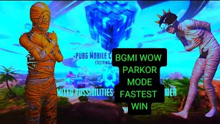 Bgmi wow mode new PARKOR mode Fastest Win New World record?