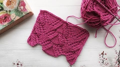 Вязание спицами. Красивый ажурный узор. Подробный мк.