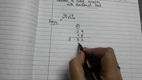 Computer: Decimal Number to Octal Number(with fractional part) conversion