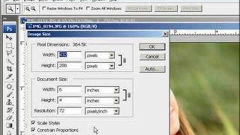 Resampling An Image Down In Photoshop CS3