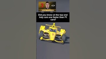 Did you know at the top end indycars are faster than F1 cars?
