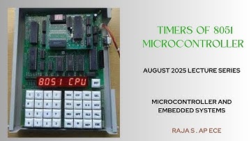 8051 Timers |  Microcontroller and Embedded Systems | SNS Institutions