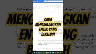 Cara menghilangkan enter yang berlebih di microsoft word #fyp #microsoftword #tutorial