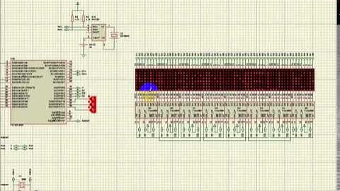 Real time clock circuit LED matrix, running text, using PIC18F4520 temperatures, DS1307, LM35
