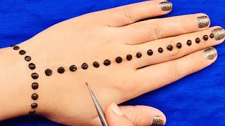 Easy Back Hand Arabic Goltiki Mehndi Design |करवाचौथ मेहँदी डिज़ाइन |Karwa Chauth Easy Mehndi Design