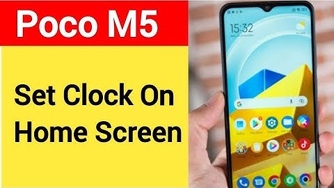 How to set clock on home screen, Poco M5 me time set kaise karen