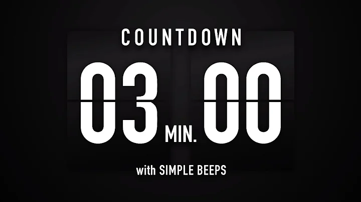 3 Minute Countdown Timer 🕙 Flip Clock with Simple Beeps 🔊🖤