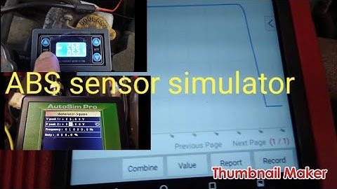ABS Sensor Simulator (digital ABS) doesn