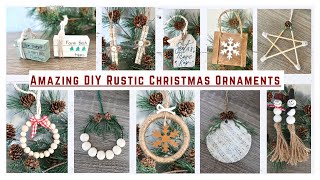 10 AMAZING DIY RUSTIC CHRISTMAS ORNAMENTS  You Must Try * $1 DIY Ornaments  * BlondieNextDoor