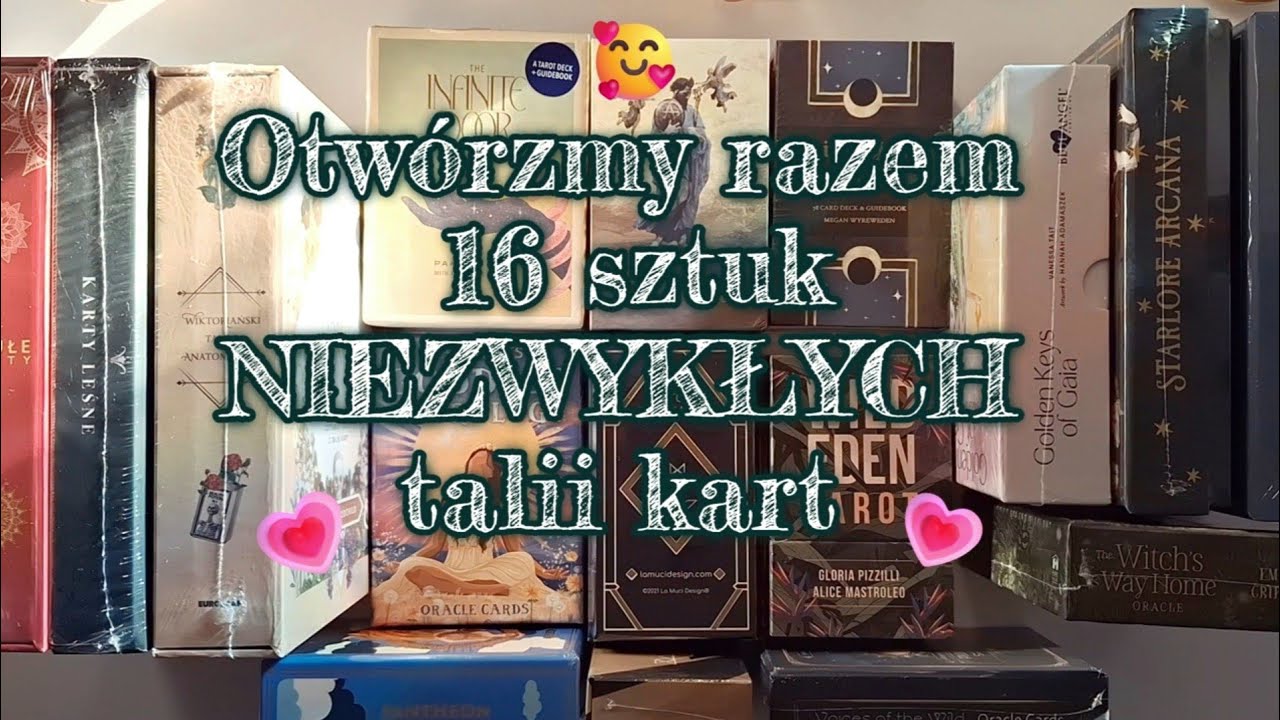 #4. Moje Niezwykłe Zdobycze. Otwieramy razem aż 16 talii kart 🌷🌞💐🥰🌼🌷 Tarot. Oracle #unboxing 