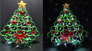 DIY Christmas Decor/  Christmas Tree Using Plastic Bottles/Table Top Christmas Tree /Lantern