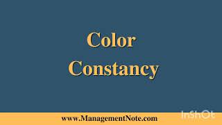 Color Constancy | Types of Perceptual Constancy
