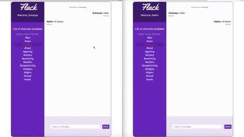 CS50 Project2: Flack - an online messaging web application!