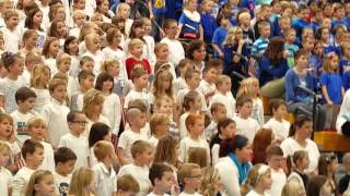 Benton Elementary school children singing to U.S. Vets 2015 screenshot 1