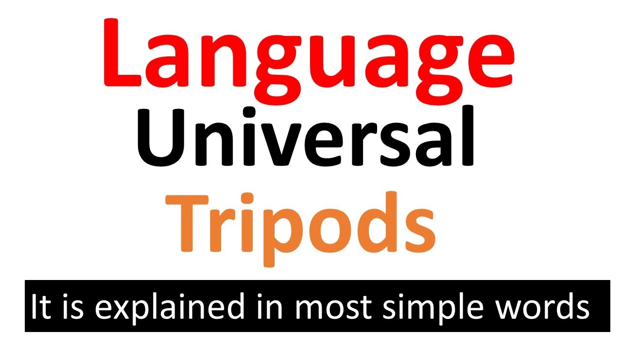 Language universals Tripods YouTube