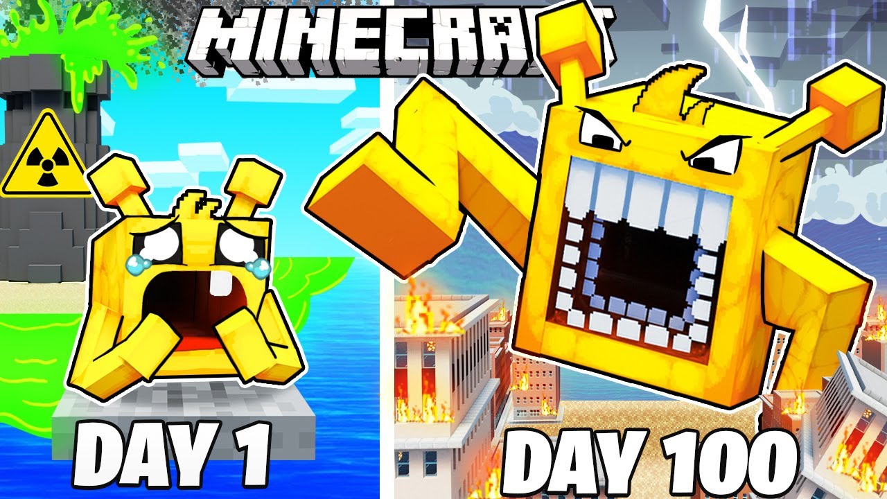 I Survived 100 Days as SPRUNKI EATER in Minecraft! - YouTube