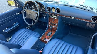 1988 Mercedes-Benz 560Sl Artic White Over Blue Leather 56K Miles. Drive Video Part 1 32624