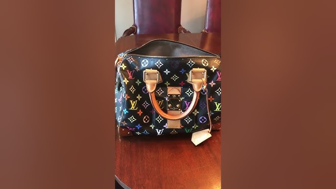 Comparing about real and fake Louis Vuitton Speedy 30 multicolor