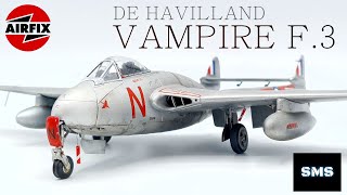 Airfix NEW 1/48 de Havilland VAMPIRE F.3. Scale model aircraft kit build.
