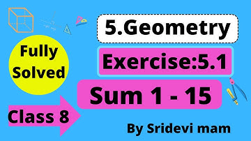 8th tn maths chapter 5 geometry ex 5.1 fully solved by Sridevi mam 8th std full book new syllabus