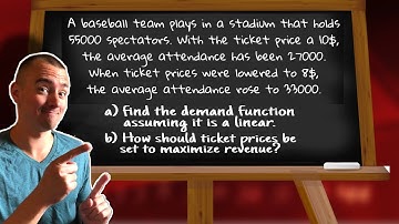 How to find the demand function AND Maximize Revenue from ticket sales | Jake