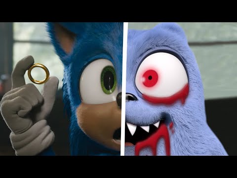 Sonic Vs Grizzy And The Lemmings Horror - Sonic The Hedgehog Movie Choose Favorite Design Characters