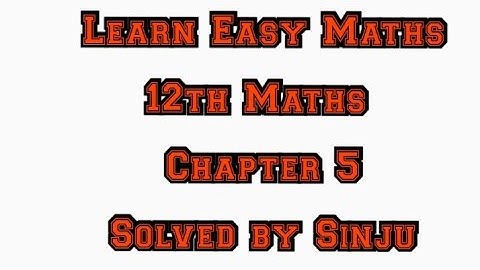 12th Maths Chapter 5 Example 5.41 Samacheer State board Tamil English medium