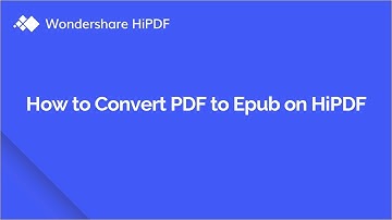 How to Convert PDF to Epub for Free Online | HiPDF