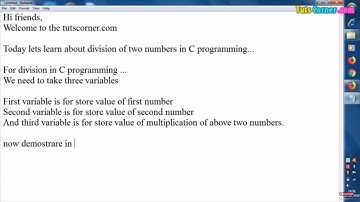 C program for division of two numbers