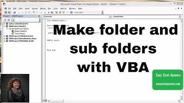How to make folder and sub folders with VBA