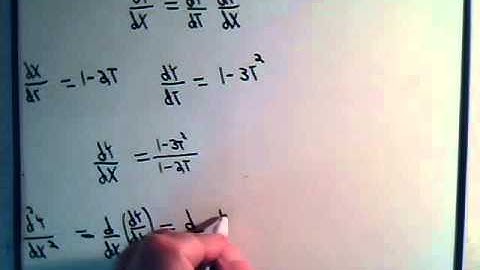 Chain Rule For Derivatives Applied To Parametric Equations Example 4
