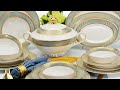 Customized royal style embossed gold bone china dinnerware sets manufacturers From China