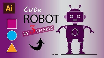 Cute Robot | Adobe Illustrator Tutorial | Romart